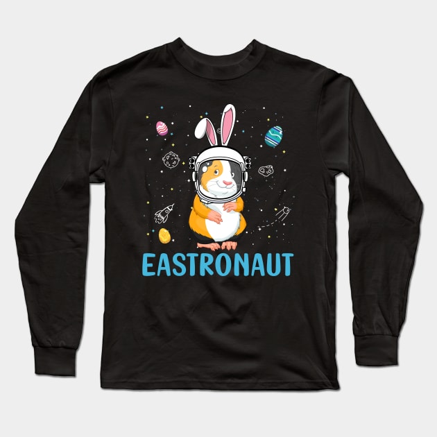 Eastronaut Guinea Pig Astronaut Easter Day Long Sleeve T-Shirt by cruztdk5